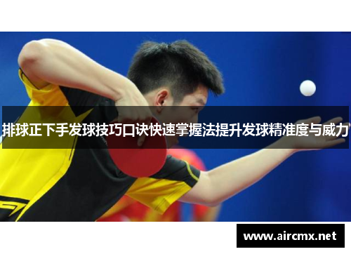 排球正下手发球技巧口诀快速掌握法提升发球精准度与威力
